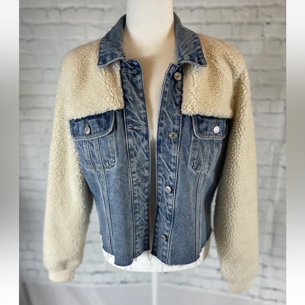 Abercrombie & Fitch Denim & Sherpa Jacket